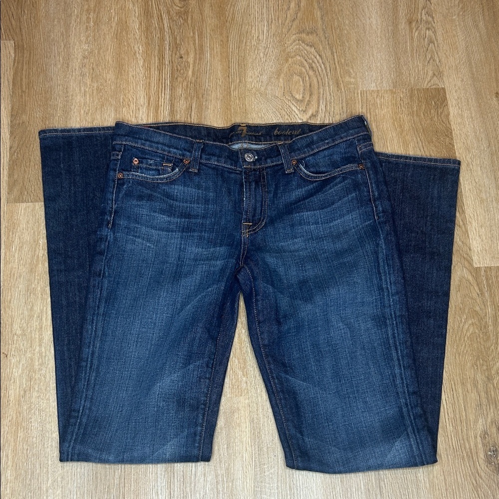 7 For All Mankind Womens Dark Blue Boot Cut Jeans size 29